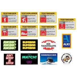 XXL 300x Malle Sticker Set/Malle Sticker Set/Festival Sticker/Sauf Sticker/Mallorca/Test Winner Sticker/Bumsbar Sticker/Oktoberfest/JGA/Party Sticker Set