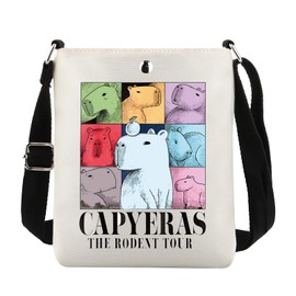 JTOUK Capybara Cartoon Themed Tote Bag Capybara Lover Gift The Rodent Fan Gift Cute Animal Lover Gift (Rodent Tour CB Eu)
