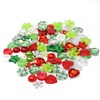 100pcs Christmas Acrylic Resin Flat Back Buttons for Card Making