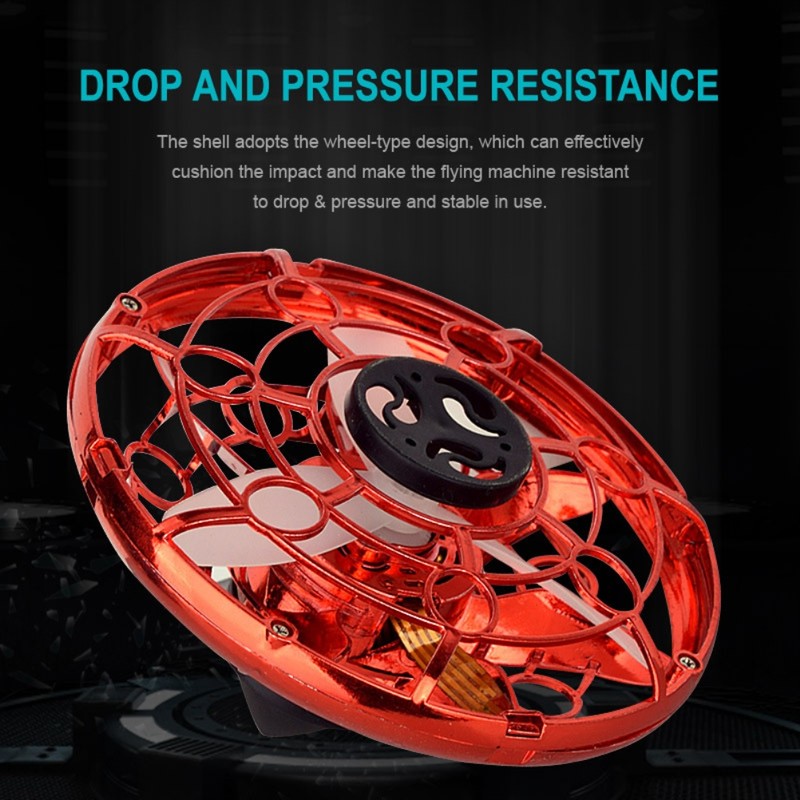 Mini UFO Flying Ball Toy for Kids Rotatable LED Luminous