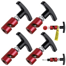 Hood Strut Clamp and Spark Plug Caliper 12mm 2-in-1 Tool with Brass Tip Red 4Pcs - Universal Hood Prop Tool Lift Support 0.55" for Hood Holder, Hood Shock Clamp, Hood Strut Lock, Hood Strut Holder