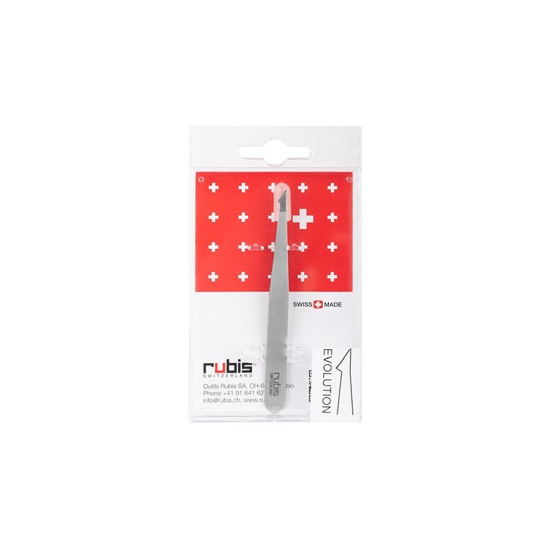 Rubis Evolution Slant Tweezer - Stainless Steel