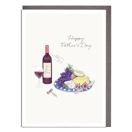 Cheese & Wine Father's Day Card - 'Happy Father's Day' - Card for Him