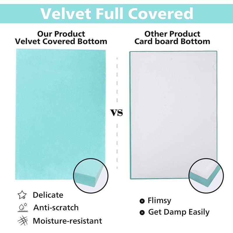 UIUIX Stackable Velvet Jewelry Trays Organizer for Drawer, Velvet Jewelry