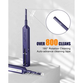 VANDESAIL LC Fiber Optic Cleaner Pen, One Click Cleaner, LC/MU 1.25mm Ferrule Connectors Fiber Cleaning Endface Fiber Optic Cleaning Pen with Cleans Over 800 Times