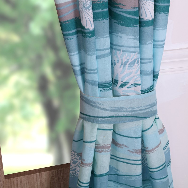 Greenland Home Maui Window Treatment, Blue 42 x 84