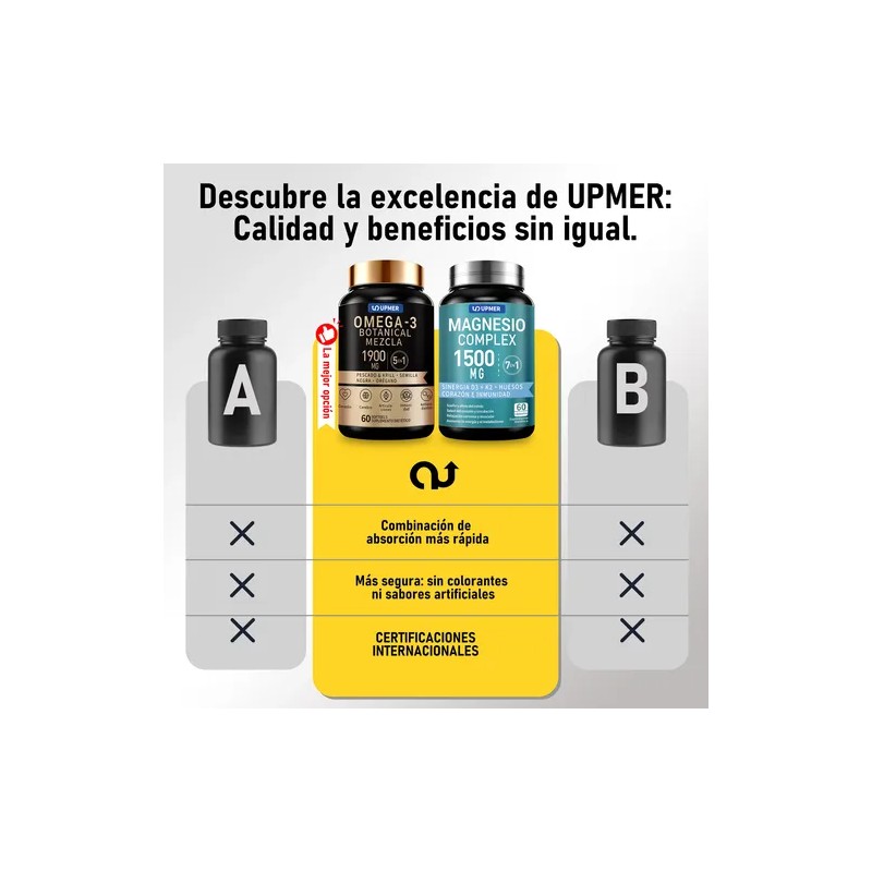 Upmer Pack Duo Magnesio Omega Bienesta