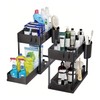 Under Sink Shelf, 2 Tier Standing Shelf, Kitchen Organiser with