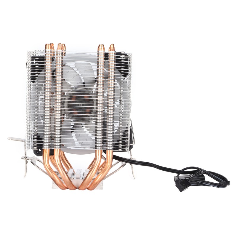 CPU Air Cooler Dual Tower 4 Heatpipes LED Light CPU
