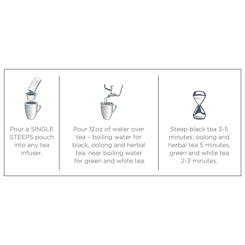 Tea Forte Single Steeps Loose Leaf Tea Sampler, Assorted Variety