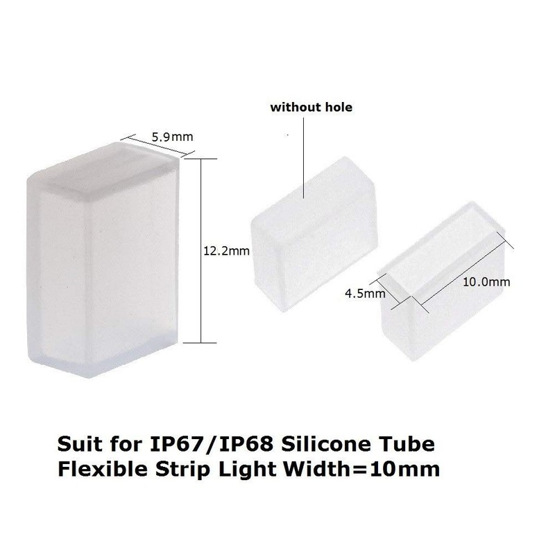 MSDUSA 50 Pack End Cap Cover with Sealant for 10mm