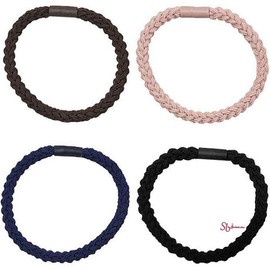 셀리스트샵 Braided Rubber Bands - Set of 10 Twisted Hair Ties