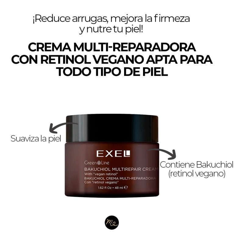 Crema con Retinol Vegano Bakuchiol Exel aclara y homogeniza hiperpigmentaciones
