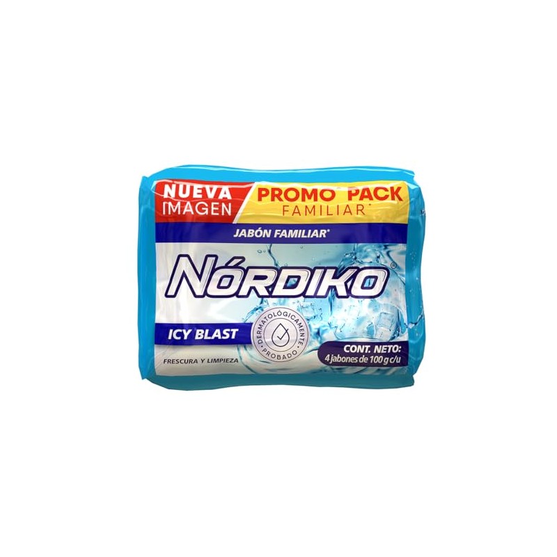 NORDIKO Icy Blast 4 Pack Jabón En Barra Frescura y