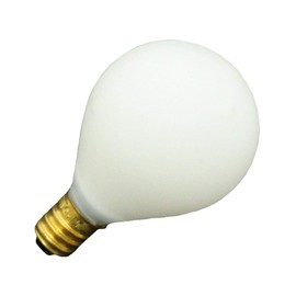 Satco S3863 120V Pear Candelabra Base 25-Watt G12.5 Light Bulb, Satin White