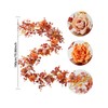 Anna's Whimsy 5.91FT Fall Garland Artificial Eucalyptus Garland with Flowers,