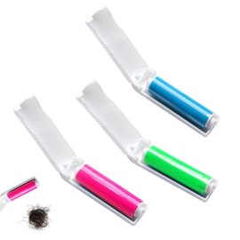 MEKEET 3PCS Mini Lint Roller Travel Size Green Red Blue Mini Lint Roller Foldable Stick Roller Mini Lint Roller Washable Reusable Handheld Pet Hair Remover for Carpets Sofa Clothes Furniture