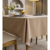 Fusehngre 51"x 86" Waterproof Rectangle Tablecloth Oil Spill Proof Wrinkle
