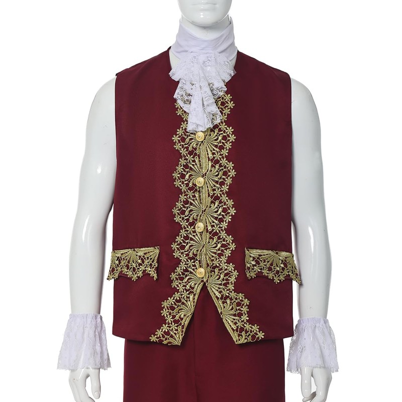 CAMDOM - Disfraz victoriano para hombre, estilo rococó, estilo medieval,