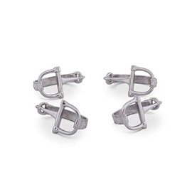 Arthur Court Aluminum Napkin Rings Horse - Equestrian Tack Collection Sold as Set of 4 Artisan Crafted Designer Rings 2 inch x 3 inch