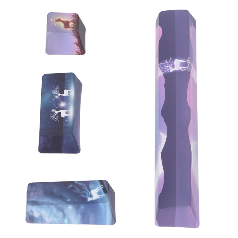 Keycap 4 Keys Elk Pattern Design Space ESC Enter Numpad
