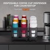 wymulot 6-Slot Paper Cup and Lid Holder, Disposable Coffee Cup
