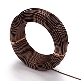 Craftdady Alambre de aluminio café de 180 pies, calibre 12, alambre de metal flexible para manualidades, alambre de 2 mm, alambre flexible para esculpir muñecas, esqueleto y gemas, para hacer joyas