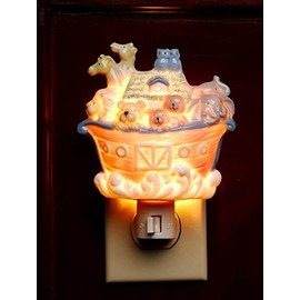 Cosmos Gifts Fine Porcelain Noah's Ark Plug-in Nightlight, 5 1/2" H