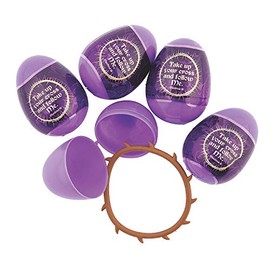 Crown of Thorns Bracelet-Filled Easter Eggs (24 pack) Easter Party Supplies