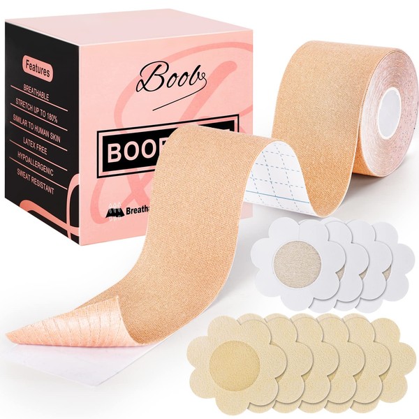 Boob Tape,Boobytape for Breast Lift,Suitable for A-E,Breast Tape Lifting Large Breast Lift Tape
