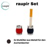 raupir Set of 2 Ember Killer for Ashtrays Colourful Metal
