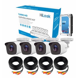 Hikvision Kit CCTV De 4 Cámaras Tipo Bala TurboHD 1080p  HDD 1TB                                                                                      