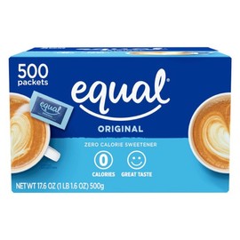 EQUAL 0 Calorie Sweetener, Sugar Substitute, Zero Calorie Sugar Alternative Sweetener Packets, Sugar Alternative, 500 Count