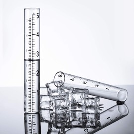 Frienda 4 Pieces Capacity Rain Gauge Glass Tube Replacement Rainfall Test Tube with Scale for Yard Garden Outdoor Home (5 Inch)