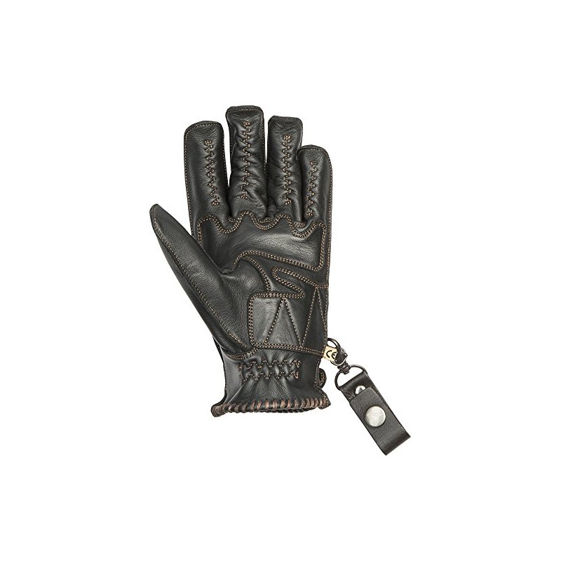 By Design Efficiency Vintage Cafe Racer Leather Black Gloves With