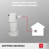 RED OPTICUM Easyfind LNB Single, Heat and Cold-Resistant Digital LNB