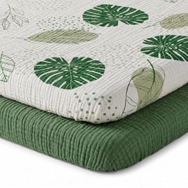 Muslin Bassinet Sheet for Gaive Bassinet Mattress Only, 2-Pack