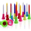 Kofull Tees de Golf Golf Tees Rubber 50pcs Mixed Plastic