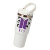 Termo Alto Acero Inoxidable Integrantes Bts Kpop 900 Ml Blanco