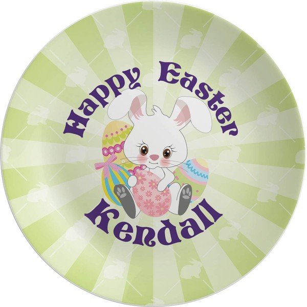Personalized Easter Bunny Melamine Plate