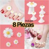 Universo en Linea Separadores Dedos Silicón Pedicura Manicura Flores Uñas