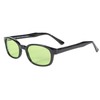 Pacific Coast Original KD's Biker Sunglasses (Black Frame/Green Lens)