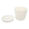 5 PCS Indoor Plant Pots with Base PP White Beautiful