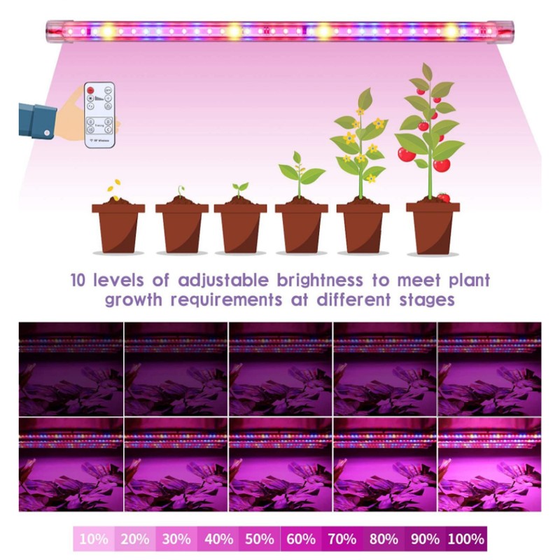 6 Head 54W 216LEDs Plant Growth Light with 3 Light