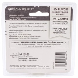 LorAnn Clove Leaf Oil SS Natural Flavor, 1 dram bottle (.0125 fl oz - 3.7ml - 1 teaspoon) Twin pack blistered