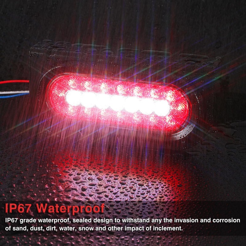 RONSTA 6 inch Oval Led Trailer Lights Kit with Mounting