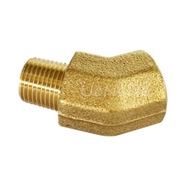 Brass 1/8 Inch NPT 45 Degree Elbow Pipe Fitting, 3PCS