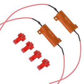 Catland High Fla Prevention Resistor, Turn Signal, 50 W, 6 Ohm, 6 Ohm, High Fla Prevention Resistor, Turn Signal Resistor, 12 V, For Cars and Motorcycles, Pack of 2