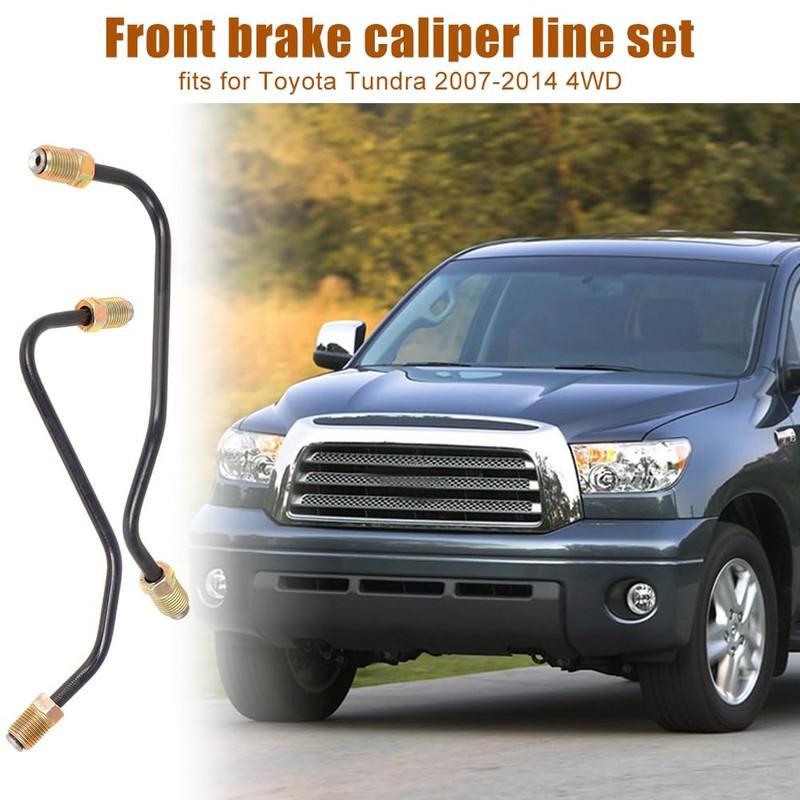MOTOQUEEN Front Brake Caliper Line - for Toyota Tundra 2007-2014