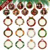 GUDELAK 24 Pcs Christmas Photo Frame Picture Ornaments, Wooden Picture